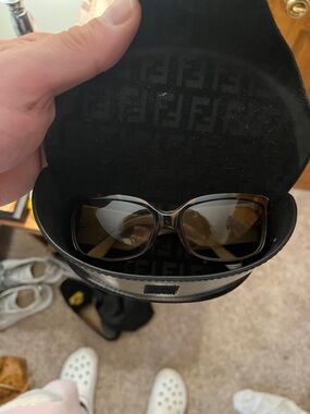 Fendi Brown Tortoiseshell Sunglasses with Brown Gradient Lenses